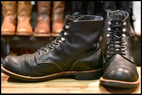 【7.5D 良品 24年】レッドウィング 8084 アイアンレンジャー ブラック ハーネス 黒 キャップトゥ ブーツ redwing HOPESMORE