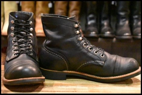 【7.5D 良品 24年】レッドウィング 8084 アイアンレンジャー ブラック ハーネス 黒 キャップトゥ ブーツ redwing HOPESMORE