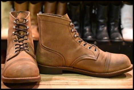 【11EE 良品 22年】レッドウィング 8083 アイアンレンジ ミュールスキナー ラフアウト 茶 ブラウン 8113 ブーツ redwing HOPESMORE