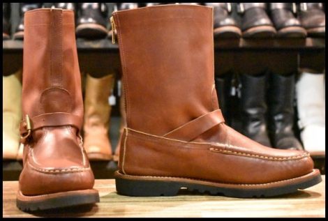 【9.5D 美品 白タグ】RUSSELL MOCCASIN ラッセルモカシン ゼファーブーツ ブラウン 茶 ビブラム ブーツ HOPESMORE