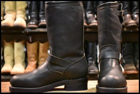【6.5M 良品 黒タグ Cマーク PT83 93年】Chippewa チペワ エンジニア 27863 黒 ブラック スチールトゥ ブーツ ビンテージ HOPESMORE