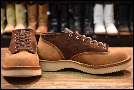 【7 箱付 美品】VIBERG ヴァイバー 245 オックスフォードLTT カッパー×ブラウンラフアウト ローカット ヴァイバーグ ブーツ HOPESMORE