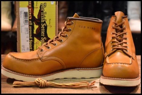 【9EE 箱付 美品 21年】レッドウィング 9875 アイリッシュセッター ゴールドラセット モックトゥ 編み上げ ブーツ redwing HOPESMORE