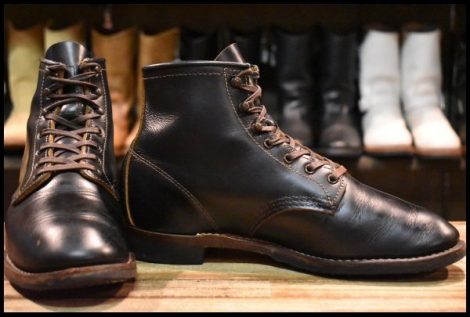【7D 良品 22年】レッドウィング 9060 ベックマン ブラッククローンダイク 黒 茶芯 フラットボックス ブーツ redwing HOPESMORE
