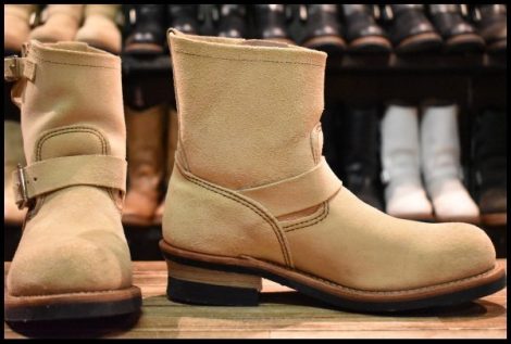 【8D 美品 10年】レッドウィング 2965 スエード ショートエンジニア ホーソーンアビレーンラフアウト ブーツ redwing HOPESMORE