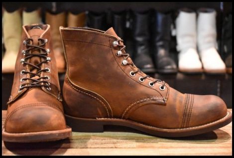 【8D 箱付 良品 24年】レッドウィング 8085 アイアンレンジャー 茶 ブラウン カッパーラフ＆タフ ブーツ redwing HOPESMORE