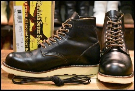 【7.5D 箱付 良品 19年】レッドウィング 9870 アイリッシュセッター ブラック クローンダイク 黒 レースアップ ブーツ redwing HOPESMORE