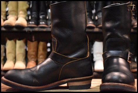 【11D 良品 24年】レッドウィング 2966 ブラック クローンダイク エンジニア 黒 茶芯 スチール無し ブーツ redwing HOPESMORE