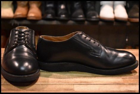 【8D 良品 19年】レッドウィング 101 ポストマン シューズ 黒 ブラック シャパラル 短靴 レースアップ ブーツ redwing HOPESMORE