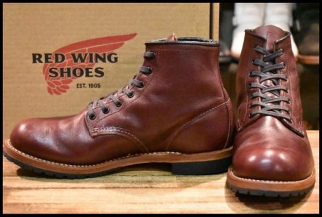 【8D 箱付 良品 15年】レッドウィング 9011 ベックマン ブラックチェリー フェザーストーン プレーントゥ ブーツ redwing HOPESMORE
