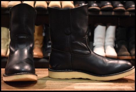 【9E 良品 08年】レッドウィング 8169 ペコス 黒 ブラッククローム プルオン クッションソール ブーツ redwing pecos HOPESMORE