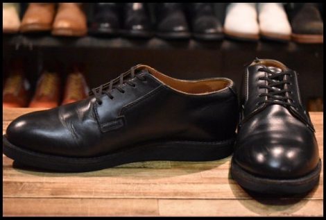 【8D 良品 19年】レッドウィング 101 ポストマン シューズ 黒 ブラック シャパラル 短靴 レースアップ ブーツ redwing HOPESMORE