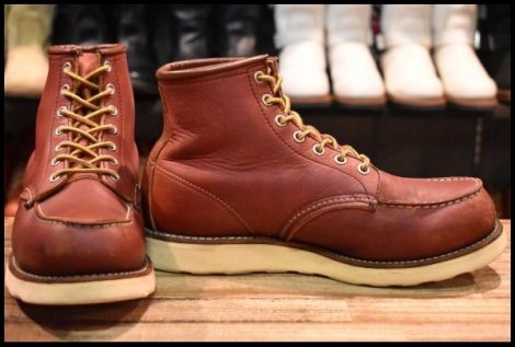 【8E 良品 犬タグ 97年】レッドウィング 8875 アイリッシュセッター 赤茶 オロラセット モックトゥ 編み上げ ブーツ redwing HOPESMORE