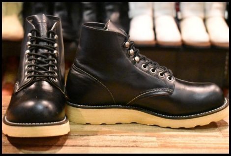 【5D 美品 犬タグ】レッドウィング 8165 アイリッシュセッター ブラッククローム プレーントゥ 編み上げ ブーツ redwing HOPESMORE