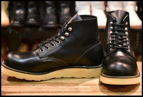 【5D 美品 犬タグ】レッドウィング 8165 アイリッシュセッター ブラッククローム プレーントゥ 編み上げ ブーツ redwing HOPESMORE