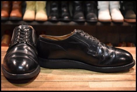 【9.5EE 良品 旧羽タグ】レッドウィング 101 ポストマン シューズ 黒 ブラック シャパラル 短靴 ローカット ブーツ redwing HOPESMORE