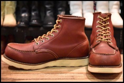 【8E 良品 犬タグ 97年】レッドウィング 8875 アイリッシュセッター 赤茶 オロラセット モックトゥ 編み上げ ブーツ redwing HOPESMORE