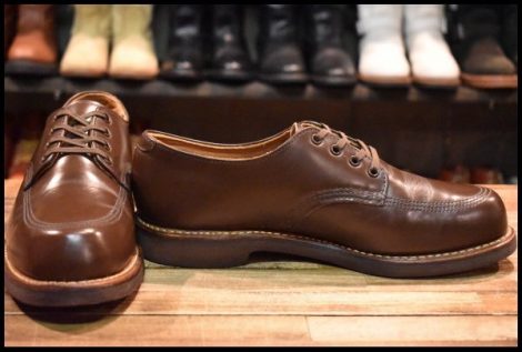 【9.5D 箱付 良品 11年】レッドウィング 9202 ガレージマン シューズ 茶 チョコレート シャパラル ローカット ブーツ redwing HOPESMORE