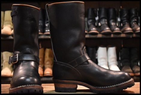 【8.5E 箱付 良品 05年】WESCO ウエスコ カスタムボス ブラック 11インチハイト エンジニア ブーツ BOSS ビブラム100 HOPESMORE