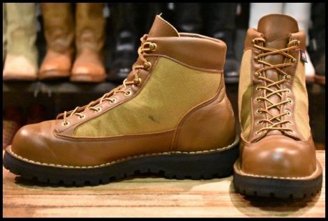 【9EE 美品 白タグ】Danner ダナーライト 30420X 茶 ブラウン カーキ ゴアテックス GORE-TEX 編み上げ ハイキング ブーツ HOPESMORE