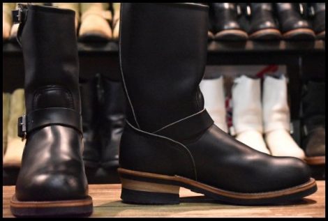 【7D 美品 PT91刺繍 98年】レッドウィング 2268 エンジニア ブーツ 黒 ブラック クローム スチールトゥ redwing HOPESMORE