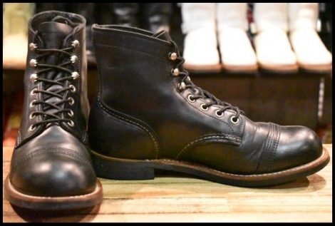 【7.5D 良品 19年】レッドウィング 8084 アイアンレンジャー ブラック ハーネス 黒 キャップトゥ ブーツ redwing HOPESMORE