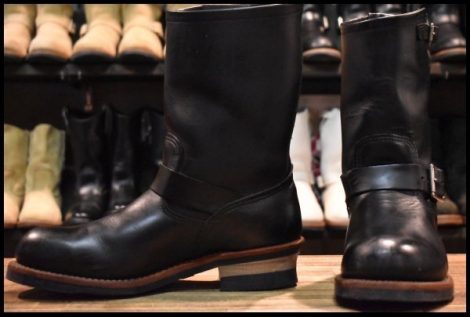 【9D 良品 11年】レッドウィング 2268 エンジニア 黒 ブラッククローム スチールトゥ ブーツ redwing HOPESMORE