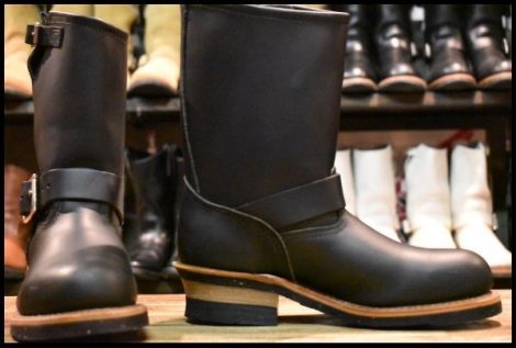 【6D 箱付 未使用 08年】レッドウィング 2268 エンジニア 黒 ブラッククローム スチールトゥ ブーツ redwing HOPESMORE