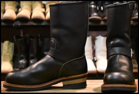 【7D 美品 PT91刺繍 98年】レッドウィング 2268 エンジニア ブーツ 黒 ブラック クローム スチールトゥ redwing HOPESMORE