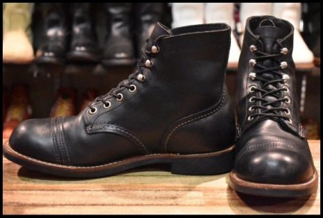 【7.5D 良品 19年】レッドウィング 8084 アイアンレンジャー ブラック ハーネス 黒 キャップトゥ ブーツ redwing HOPESMORE