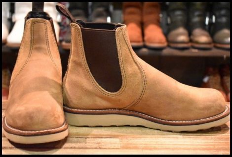 【8D 美品 24年】レッドウィング 3192 クラシック チェルシー サイドゴア ミュールスキナー ラフアウト ブーツ redwing HOPESMORE