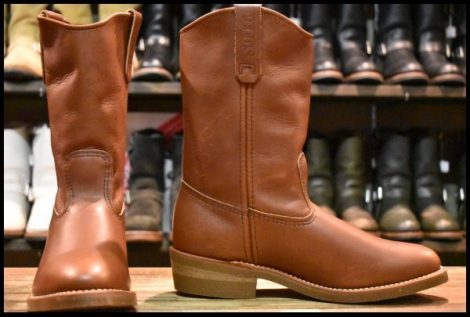 【8.5E 試着程度 美品 17年】レッドウィング 8845 ペコス 茶 ブラウン シガーリタン ロング プルオン ブーツ redwing pecos HOPESMORE