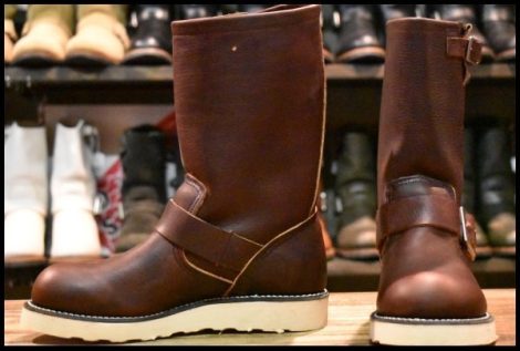 【4.5D 未使用 08年】レッドウィング 2970 エンジニア 茶 ブラウン スチール無し トラクショントレッド ブーツ redwing HOPESMORE