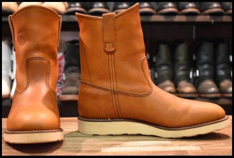 【9.5D 良品 緑犬タグ 犬刻印 96年】レッドウィング 866 ペコス 茶 オロイジナル ブラウン プルオン ブーツ redwing pecos HOPESMORE