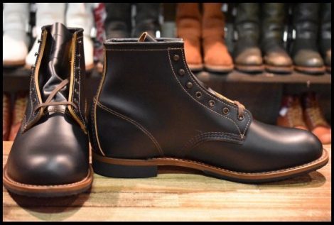 【11D 箱付 未使用 24年】レッドウィング 9060 ベックマン ブラッククローンダイク 黒 茶芯 フラットボックス ブーツ redwing HOPESMORE