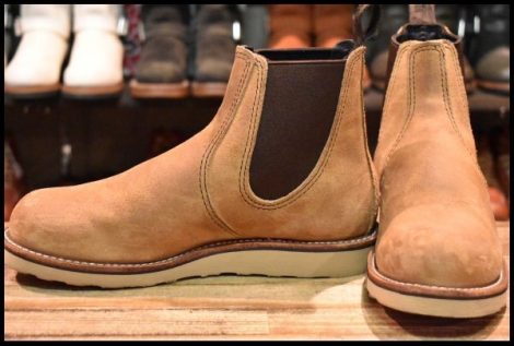 【8D 美品 24年】レッドウィング 3192 クラシック チェルシー サイドゴア ミュールスキナー ラフアウト ブーツ redwing HOPESMORE