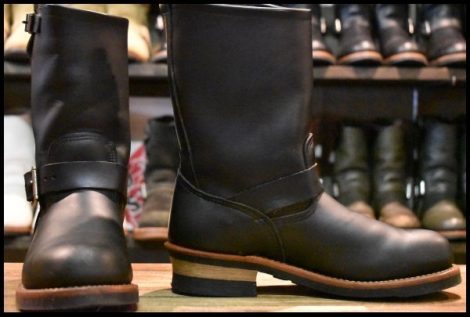 【8.5D 良品 11年】レッドウィング 2268 エンジニア 黒 ブラッククローム スチールトゥ プルオン ブーツ redwing HOPESMORE