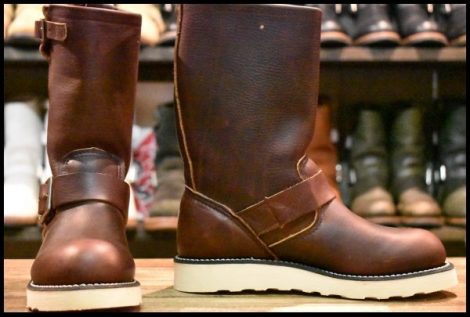 【4.5D 未使用 08年】レッドウィング 2970 エンジニア 茶 ブラウン スチール無し トラクショントレッド ブーツ redwing HOPESMORE