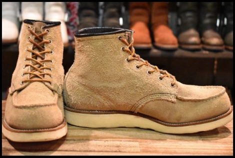 【9E 良品 犬タグ 99年】レッドウィング 8173 スエード アイリッシュセッター タン ラフアウト モックトゥ ブーツ redwing HOPESMORE