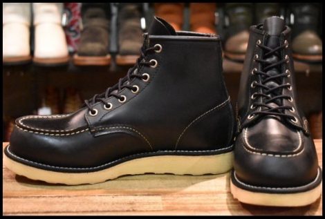 【7.5D 美品 05年】レッドウィング 8130 アイリッシュセッター 黒 ブラッククローム モックトゥ 編み上げ ブーツ 8179 redwing HOPESMORE