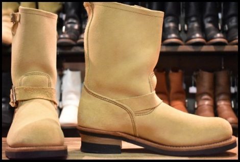 【10D 美品 17年】レッドウィング 8268 スエード エンジニア ホーソーンアビレーン ラフアウト スチールトゥ ブーツ redwing HOPESMORE
