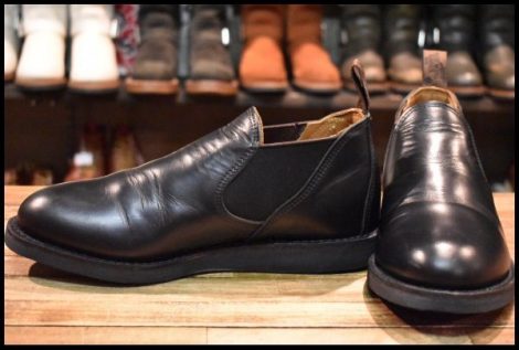 【8.5D 美品 20年】レッドウィング 9198 ポストマンロメオ ブラック シャパラル サイドゴア ローカット ブーツ redwing HOPESMORE
