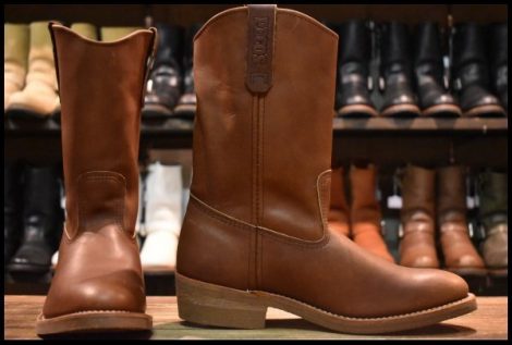 【8.5E 箱付 未使用 16年】レッドウィング 8159 ペコス 茶 ブラウン アンバー ハーネス プルオン ブーツ redwing pecos HOPESMORE