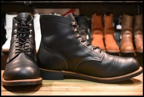 【10D 美品 21年20年】レッドウィング 8084 アイアンレンジャー ブラック ハーネス 黒 キャップドトゥ 編み上げ ブーツ redwing HOPESMORE