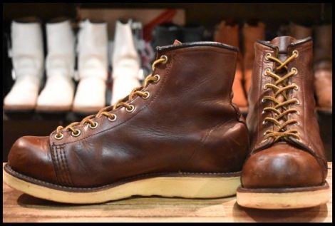 【8D ジャンク 05年】レッドウィング 8815 モンキー 茶 ブラウン ホーウィン クロムエクセル LTT レースアップ ブーツ redwing HOPESMORE