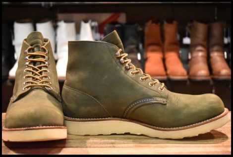 【9D 箱付 美品 リミテッドエディション 羽タグ】レッドウィング 8183 フォレストグリーン ヌバック 緑 編み上げ ブーツ redwing HOPESMORE