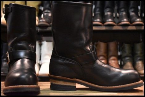 【10D 良品 19年】レッドウィング 2268 エンジニア 黒 ブラッククローム スチールトゥ ブーツ redwing HOPESMORE