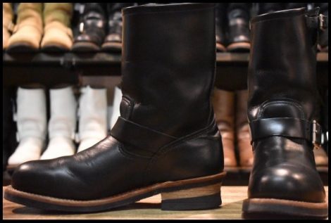 【10D 良品 19年】レッドウィング 2268 エンジニア 黒 ブラッククローム スチールトゥ ブーツ redwing HOPESMORE
