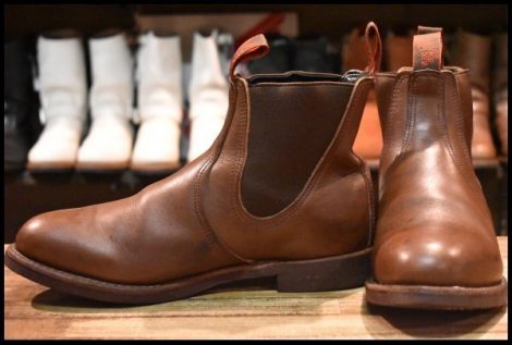 【9E 良品 07年】レッドウィング 8192 チェルシー サイドゴア 茶 ブラウン ベルバブーマー ブーツ redwing HOPESMORE