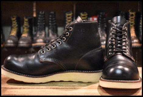 【6.5D 美品 18年】レッドウィング 9870 アイリッシュセッター ブラック クローンダイク 黒 プレーントゥ ブーツ redwing HOPESMORE
